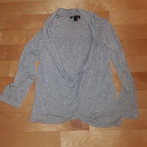 Amy Byer Girls Grey mock layer top size 10-12